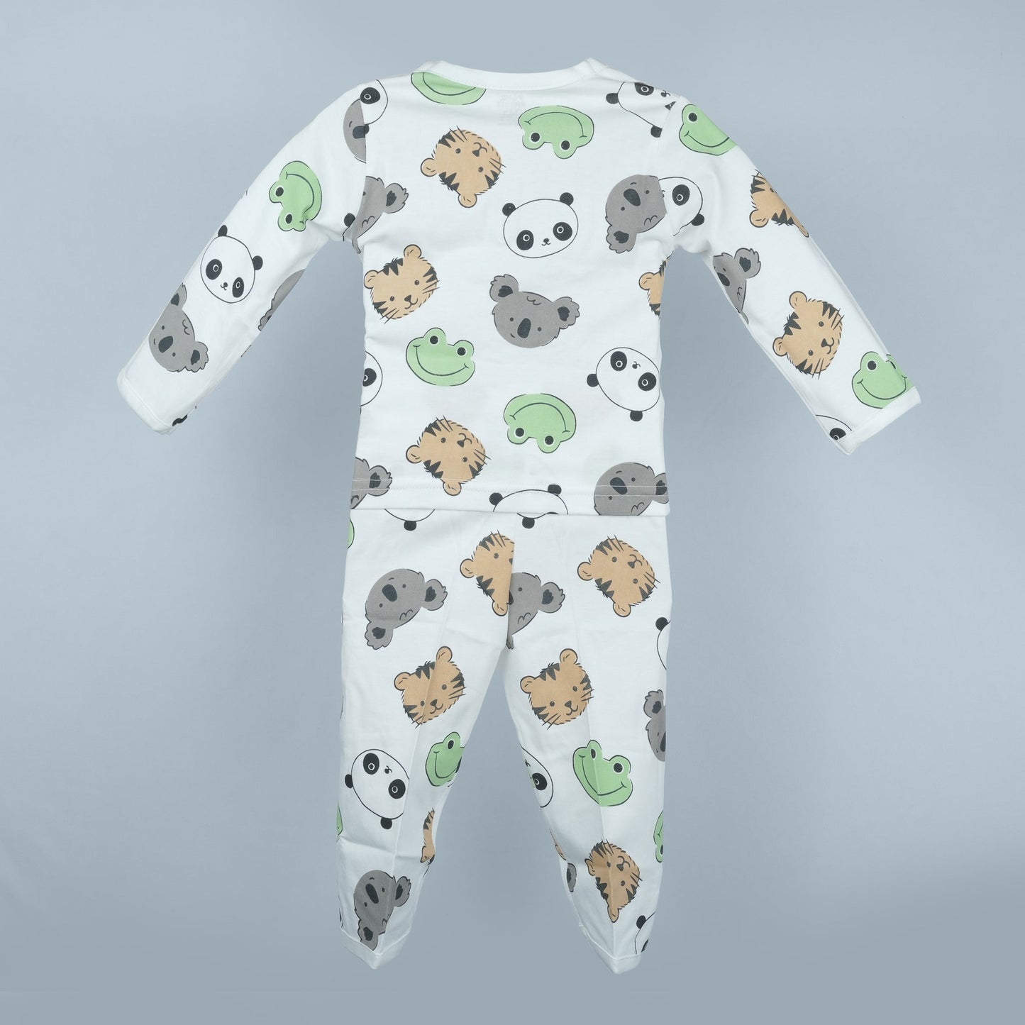 Cozy Cotton White T-Shirt & Pants Set for Kids by Pink Rabbit | Snappy Winter Essential