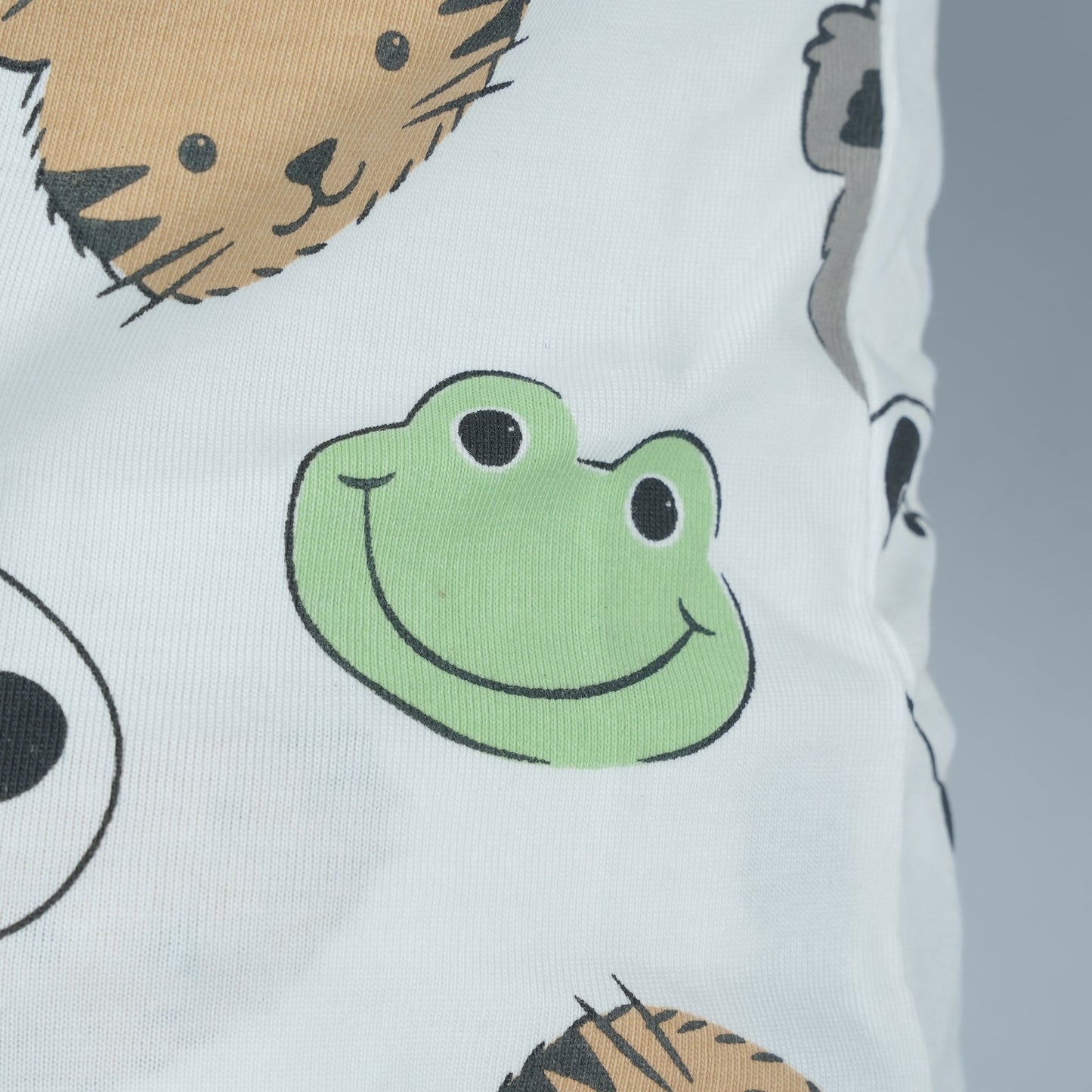 Cozy Cotton White T-Shirt & Pants Set for Kids by Pink Rabbit | Snappy Winter Essential