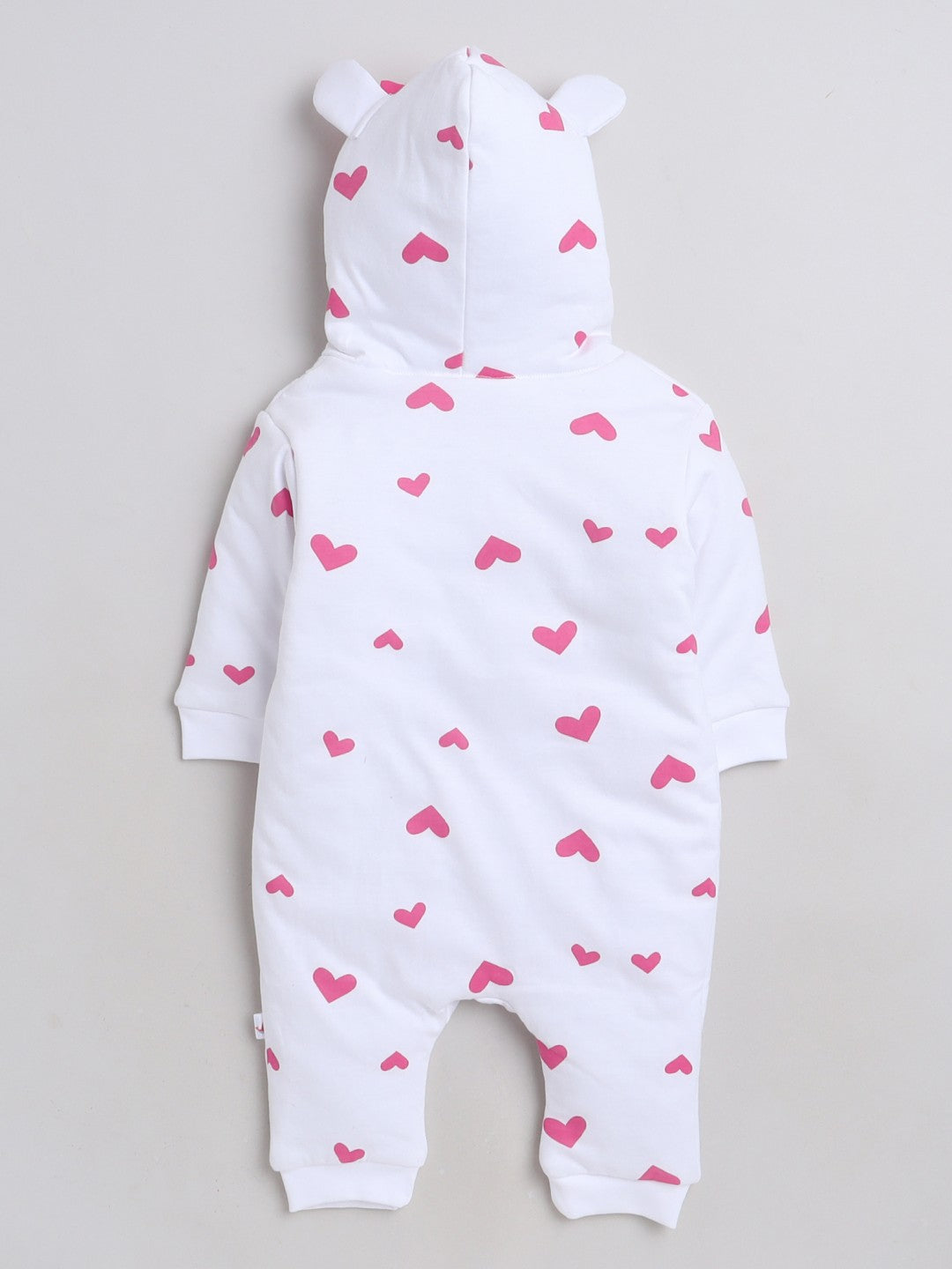 Bumzee’s winter nightwear: full-sleeve, hooded white sleepsuit for warm, comfy nights!