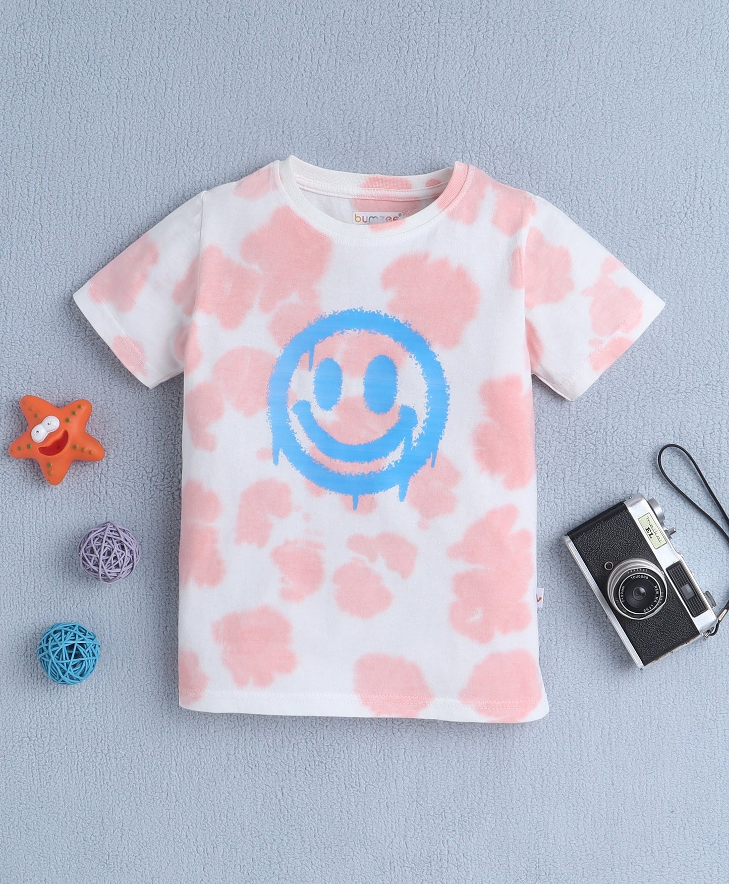 Boys’ White Cotton Round Neck Printed T-Shirt by Bumzee
