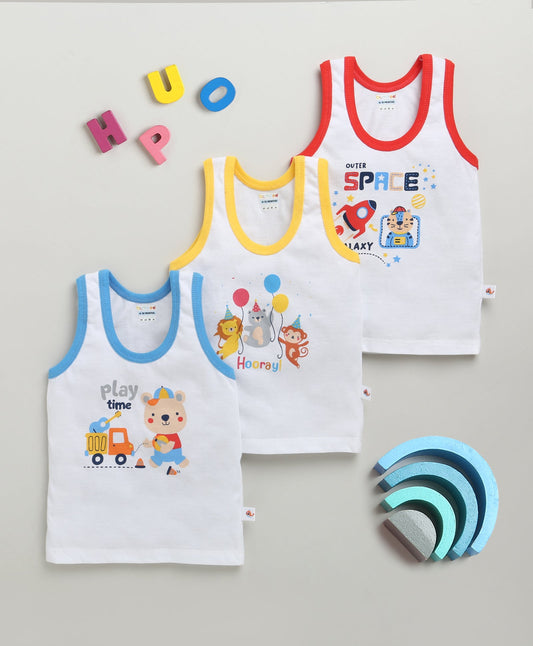 Bumzee Boys’ Multipack Vests – “Play Time” Fun for Everyday Wear