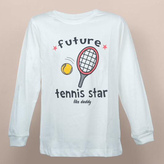 Game Set Match Tee – Ollypop Boys’ “Future Tennis Star” Printed T-Shirt