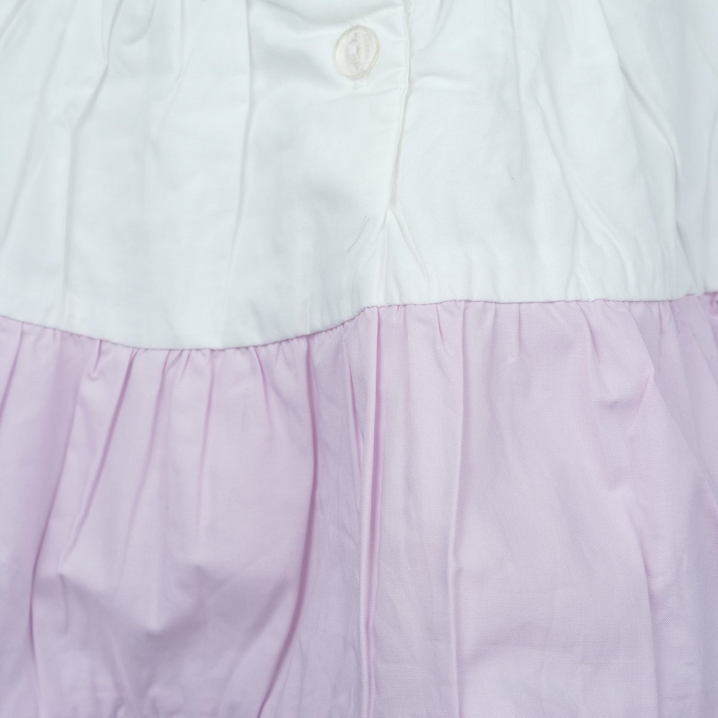 DW Girl's White Embroidered Square Neck Frock