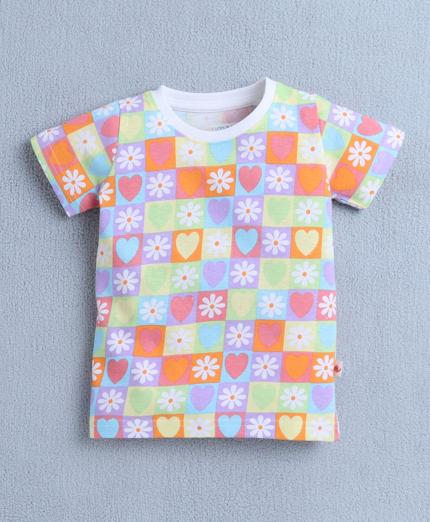 Bumzee “Cute Rabbit” Cotton Tee Set – Girls’ Multi-Color T-Shirts (Pack of 2)