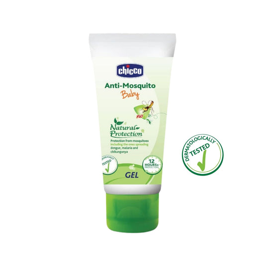 Chicco Anti-Mosquito Gel for Babies 50ml – Natural Protection, DEET-Free, Alcohol-Free, Dermatologically Tested