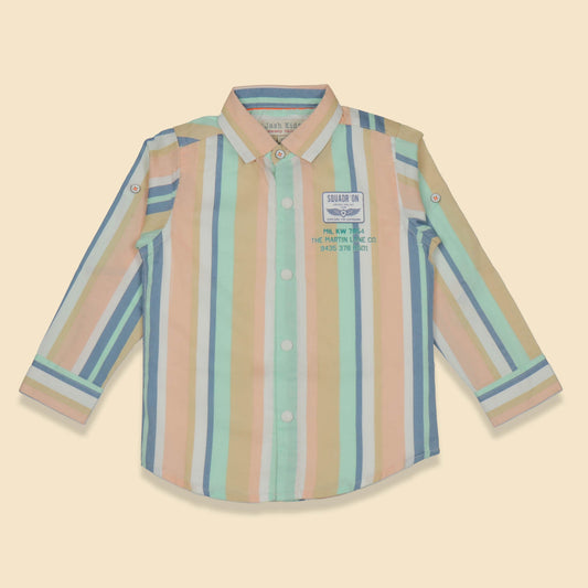 Jash Kids Boys Multicolor Checked Full Sleeve Cotton Shirt