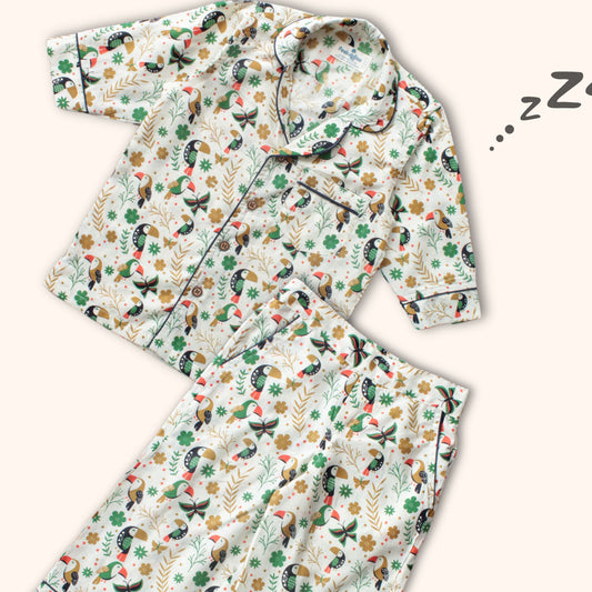 Printed Pure Soft Cotton Night Suit – Cozy Sleepwear Set