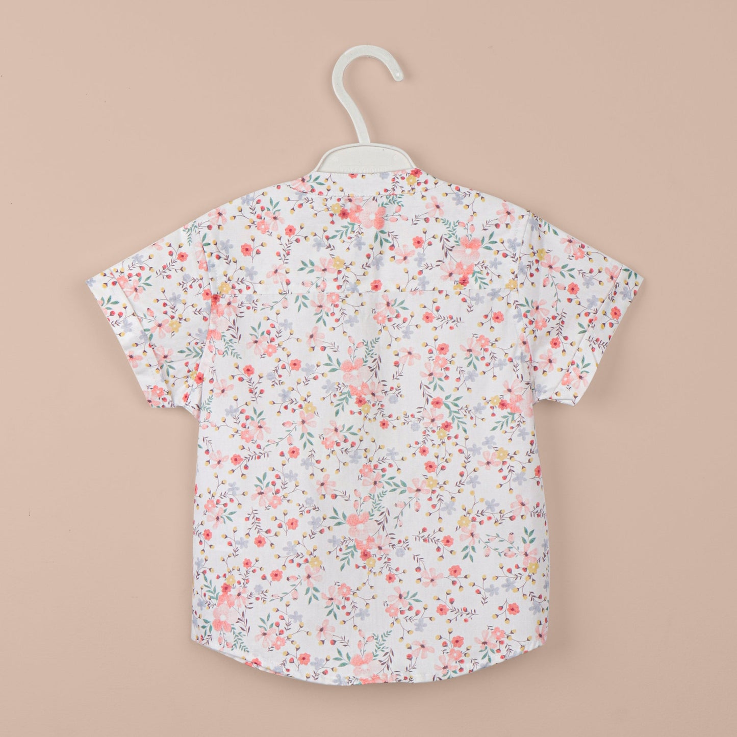 Toffyhouse Multi-Color All-Over Small Flower Print Cotton Shirt & Knee-Length Shorts Set