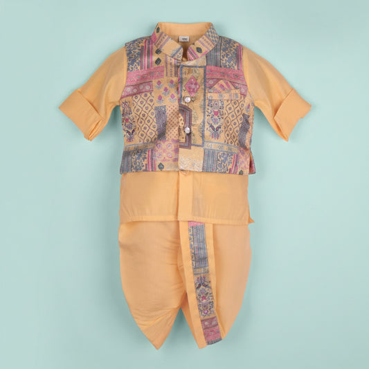 Style on the Go: The Versatile Kurta, Jacket and Dhoti/Pant Combo