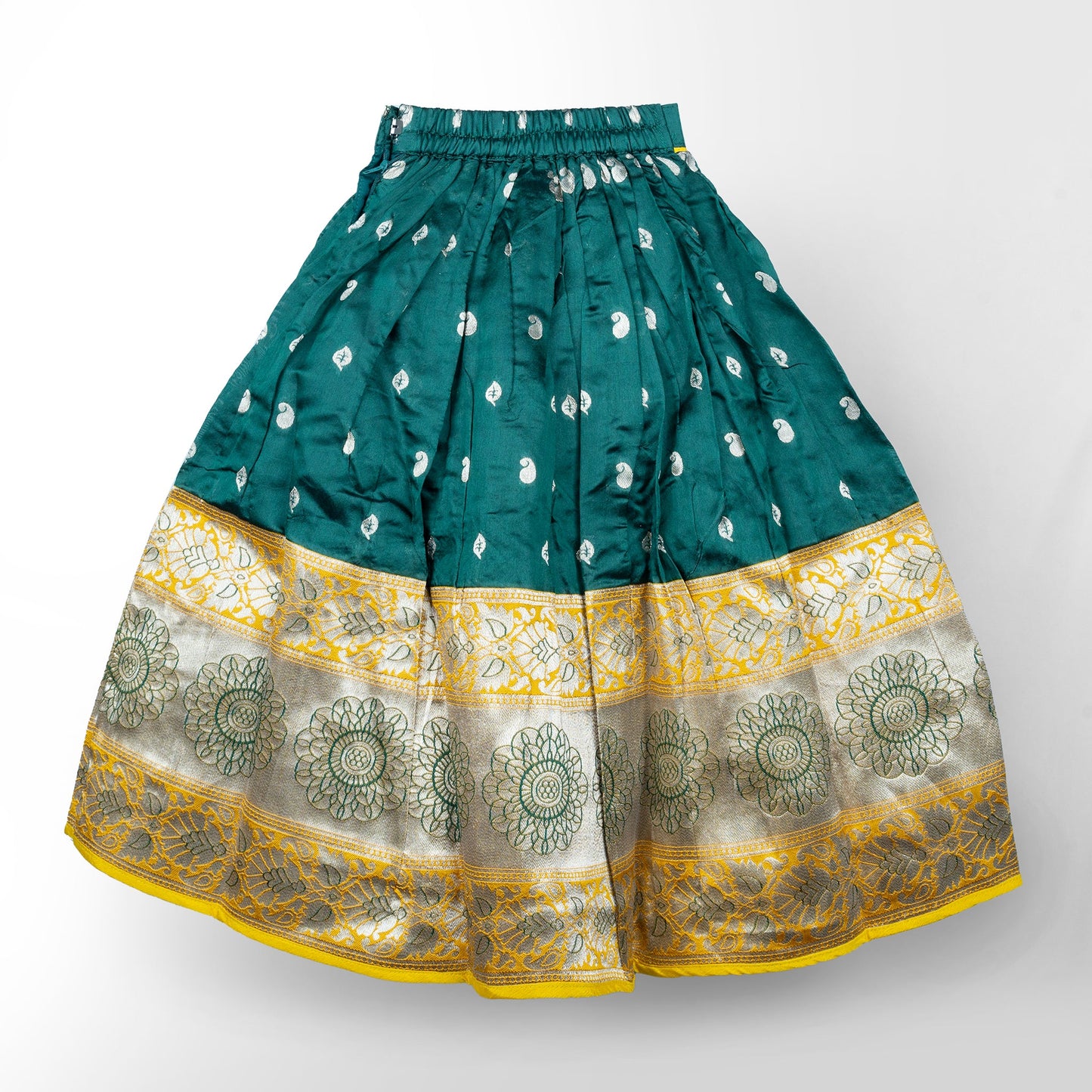 Shine All Day: Multi-Color Short Sleeve Lehenga Choli Set for Little Festival Stars