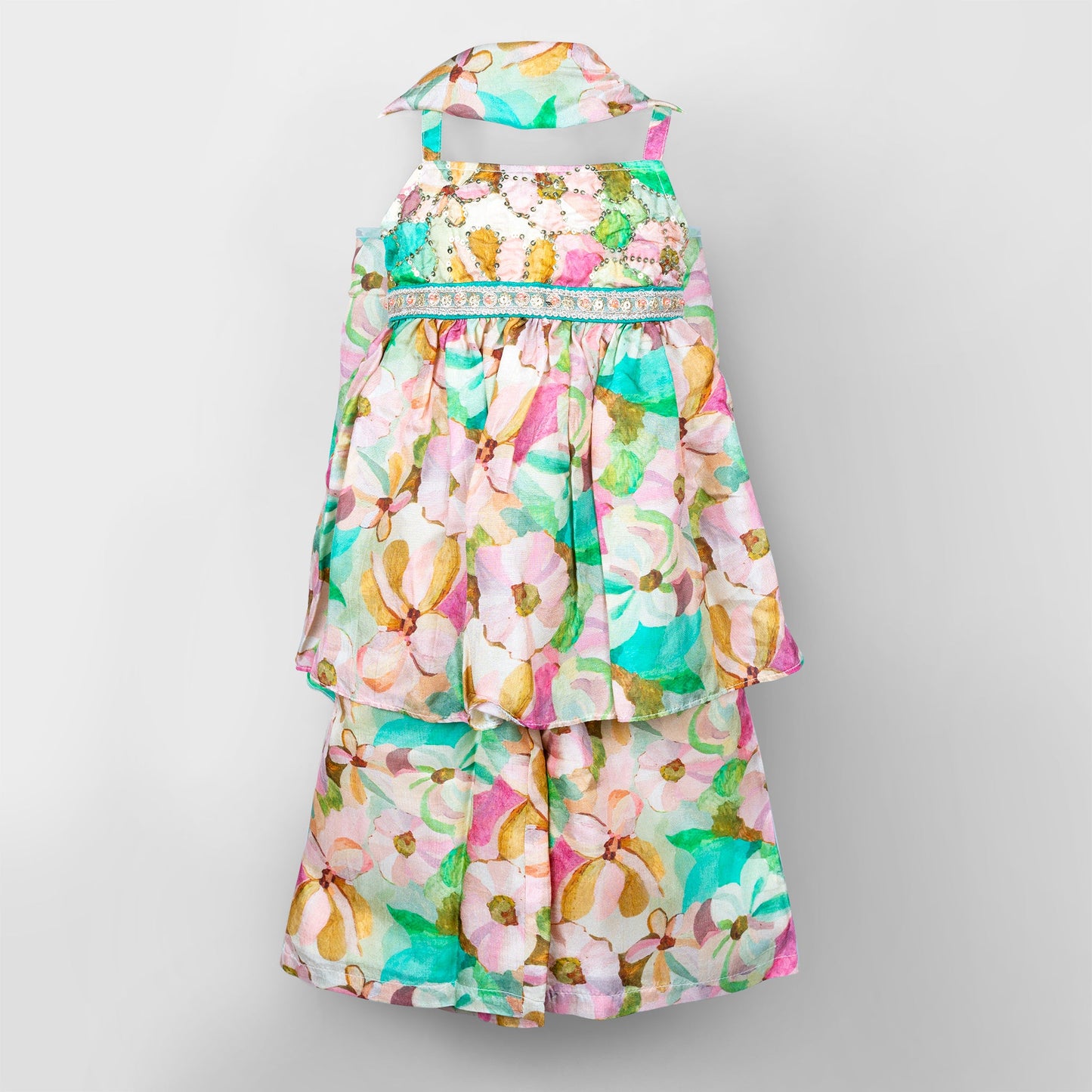 Happy Colors: Diva by Doll Kurti & Palazzo Set with Sugar Sequins Sparkle for Little Divas