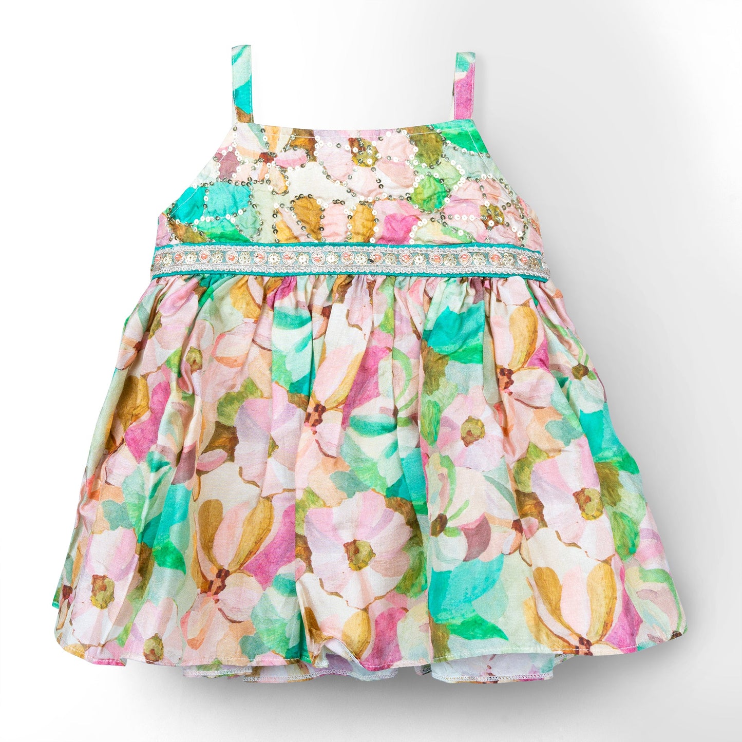 Happy Colors: Diva by Doll Kurti & Palazzo Set with Sugar Sequins Sparkle for Little Divas