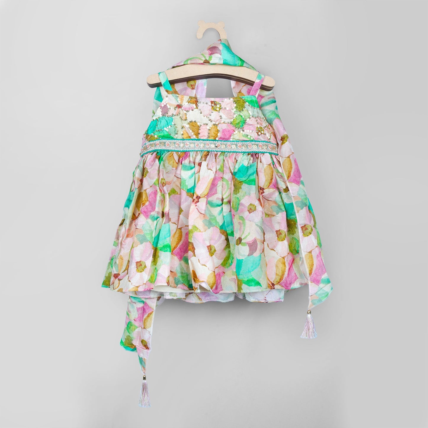 Happy Colors: Diva by Doll Kurti & Palazzo Set with Sugar Sequins Sparkle for Little Divas