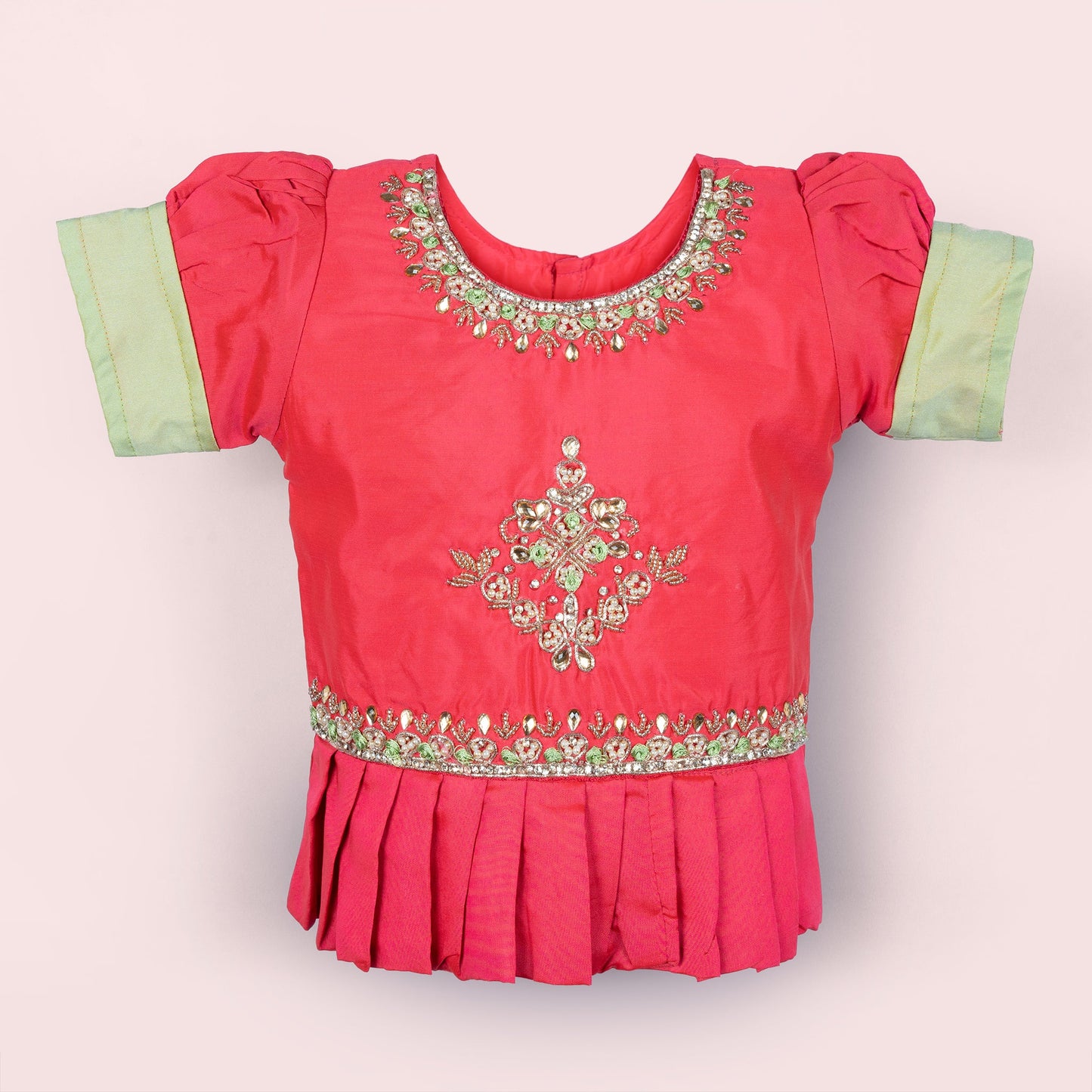 Sparkling Festival Fun: Multi Color Sequined & Embroidered Lehenga Choli for Little Divas