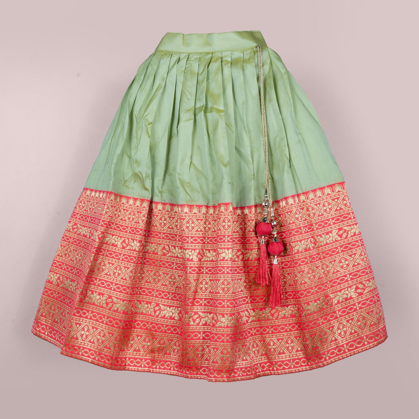 Sparkling Festival Fun: Multi Color Sequined & Embroidered Lehenga Choli for Little Divas