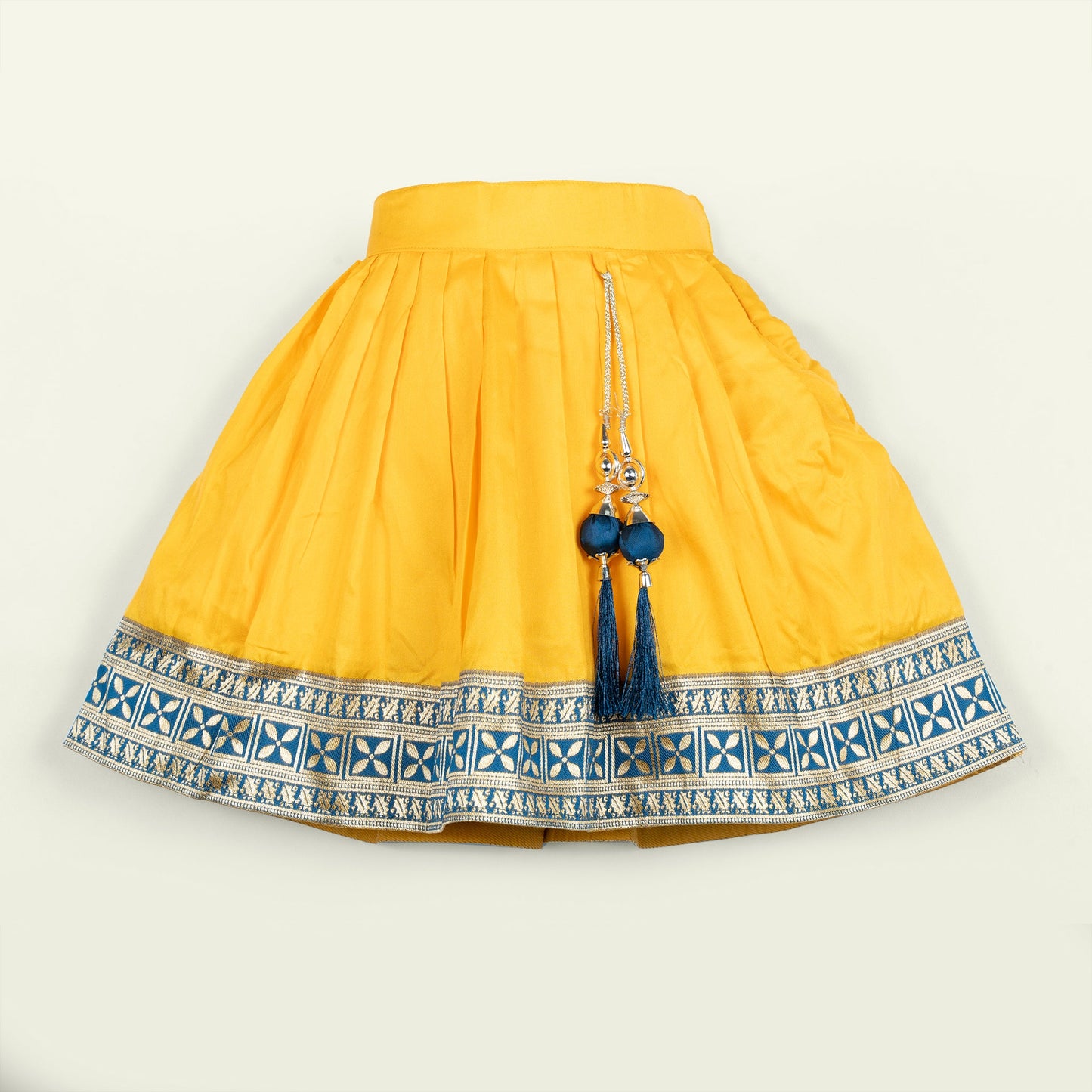Twinkling Tides: Girl Wear Multicolor Embroidered Lehenga Choli with Rhinestones & Sugar Beads