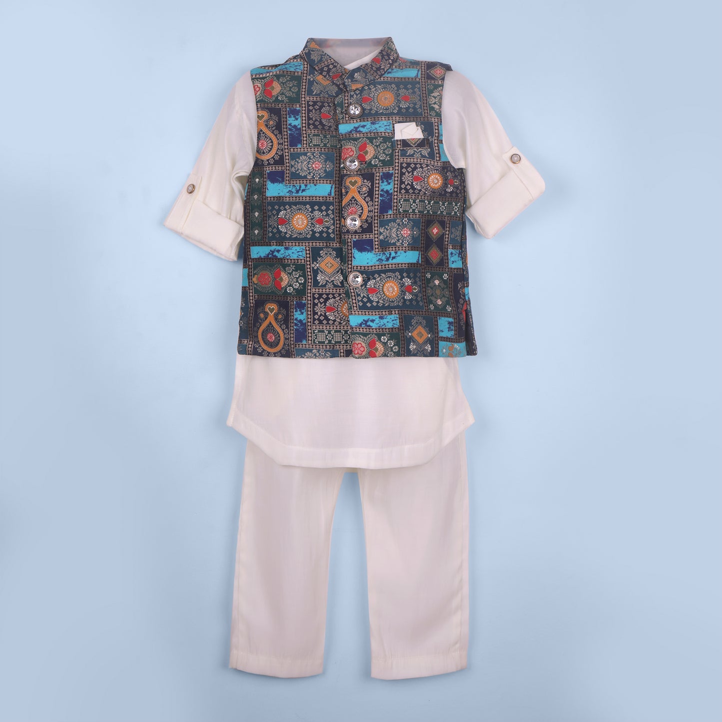 Little Collars Boys’ Traditional Outfit – Embroidered Jacket Set