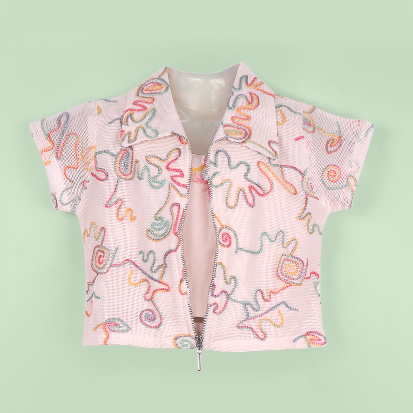 Complete Style – Girls’ Multi-Blend Capri Outfit with Jacket
