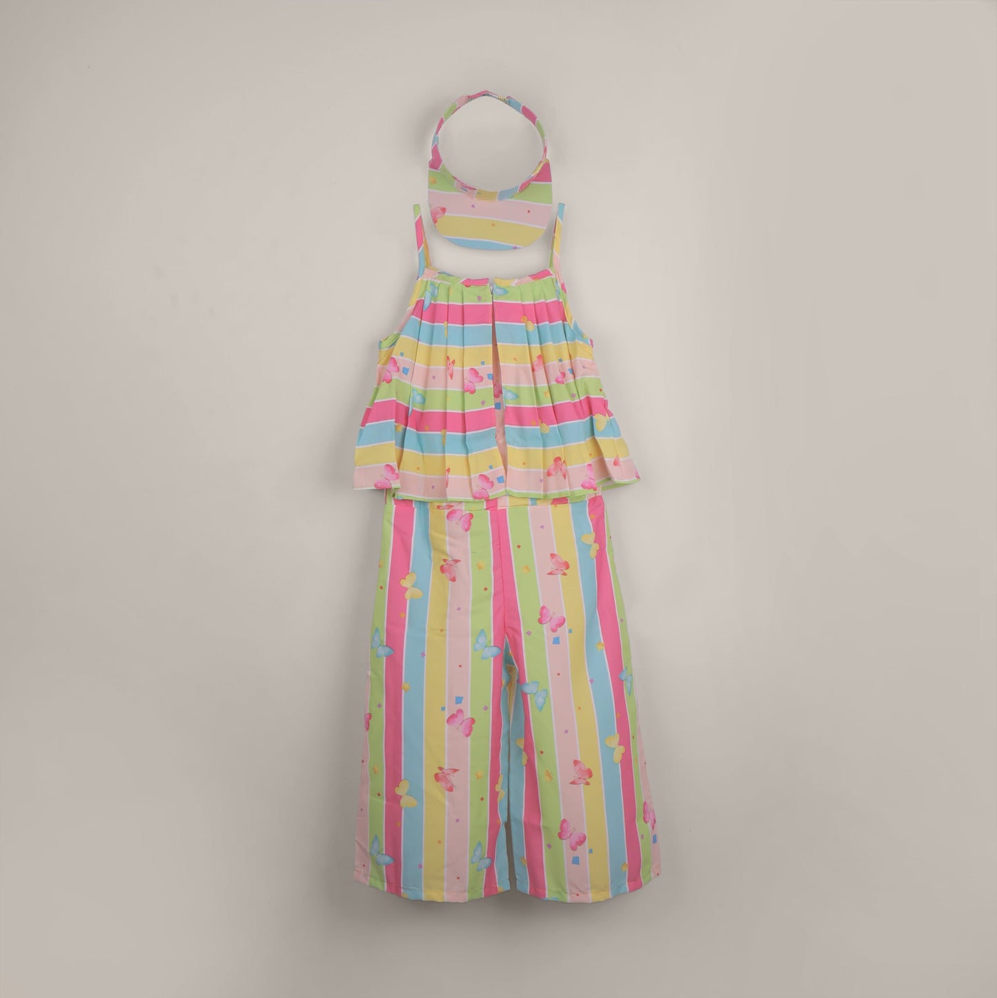 Candy Pop – Colorful Striped Jumpsuit Set
