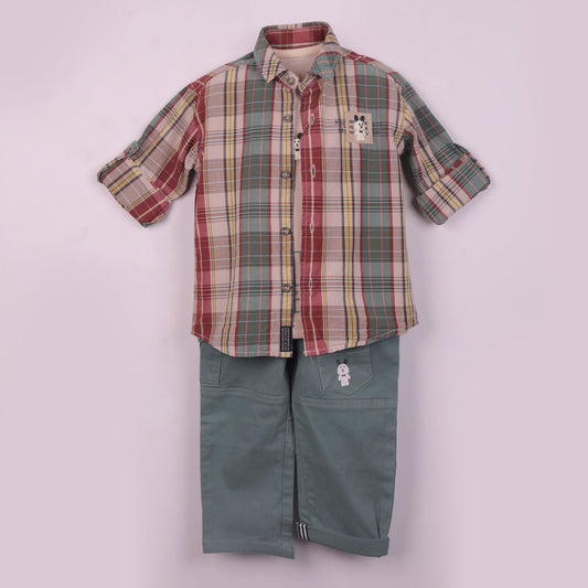 Smart Style Checked Shirt & Comfy Pant Duo