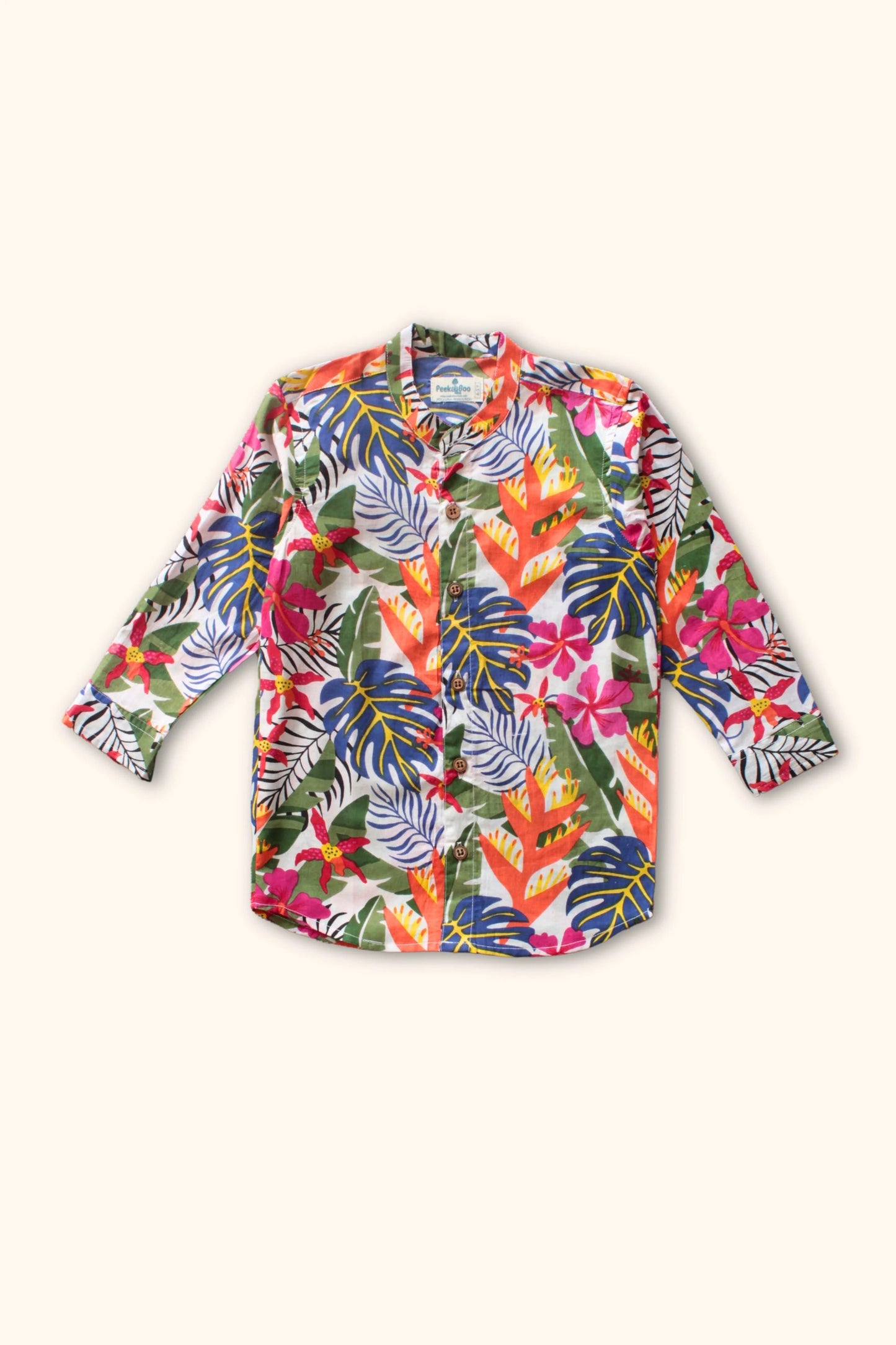 Trendy Trails: Peekaaboo Boys' Multi Color Shirt with Comfy Joggers for Fashion Fun