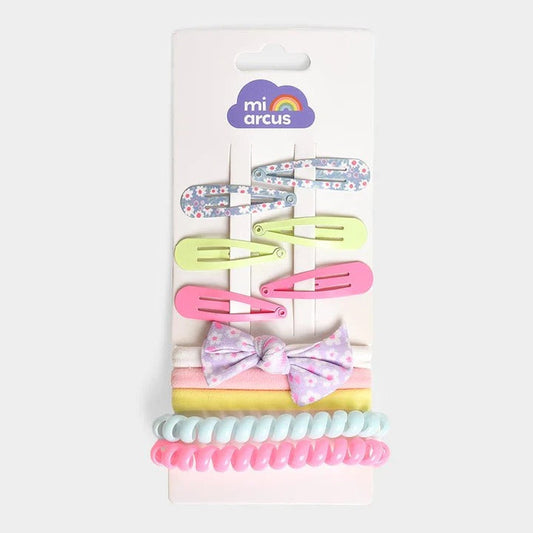 Happy Hues Hair Accessories – Vibrant Clips & Ties Combo for Daily Fun