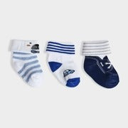 Fun Steps Multi-Color Printed Cotton Socks – Pack of 3 Mid-Ankle Pairs