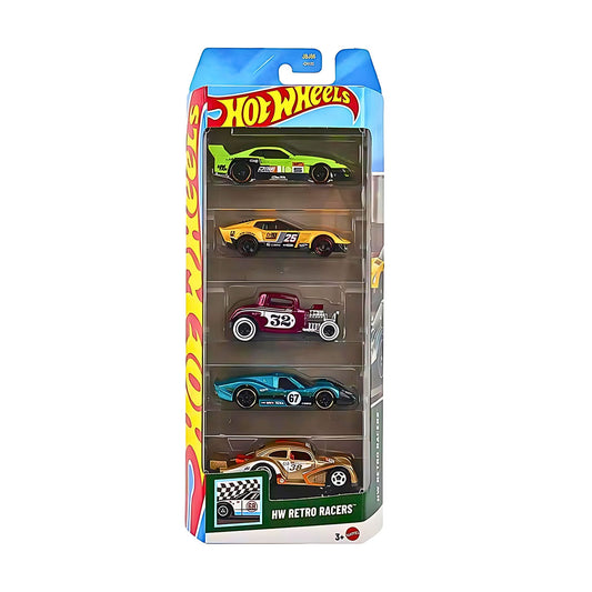 Hot Wheels HW Retro Racers – 5-Car Die-Cast Gift Set
