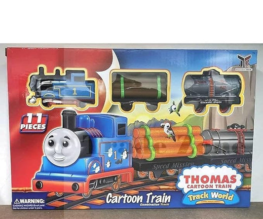 Thomas Toy Train Set Track Set with Sound and Light 11 Pcs with Coal Wagon and Tanker Educational Gift for Kids Railway Tracks for Kids 3