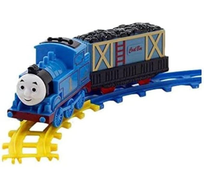 Thomas Cartoon Train Combination Track 14 Pcs Toy Train Set for Kids for Playing Indoor Games (Multi Color) (14 pcs)