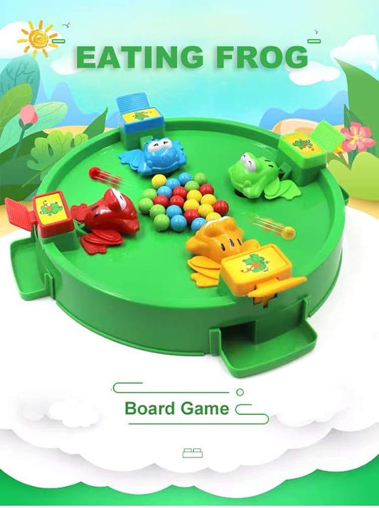 Hungry Frogs Four Player Family Game with Marbles Perfect for Kids and Easy Cleanup