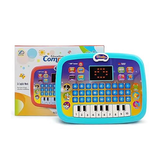 Kid Educational Computer with Piano/Tablet Toddler Learning Pad Interactive Toy with Screen -Educational Toys Fun Gifts -Music/Piano/ABC/Numbers/Words/Spell/Animals - for Boys&Girls 3