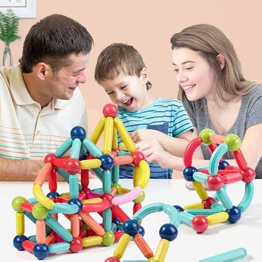 36 Pcs Magnetic Sticks Building Blocks for Kids Toys for Girls Magnetic Toys for Boys Age 3Year Educational Stem Learning Magnet Stick with Balls Game (M17)