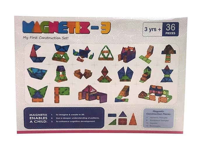 STEM Magnetic Tiles for Kids – Build 3D Models, Robots & More | Educational & Creative Toy