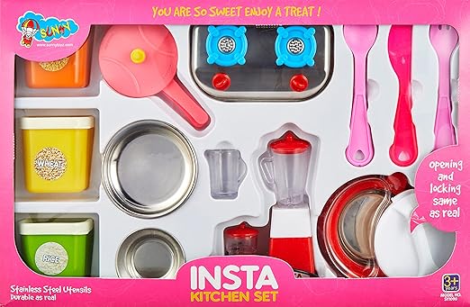 Insta Kitchenware Set – Realistic, Safe & Creative Cooking Play for Kids