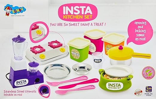 Insta Kitchenware Set – Realistic, Safe & Creative Cooking Play for Kids