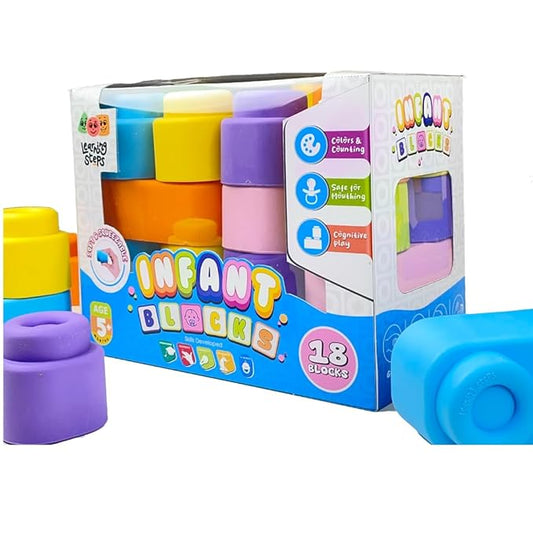 Soft & Safe Baby Blocks – Easy to Grip, Mouth-Safe, and Perfect for Early Learning