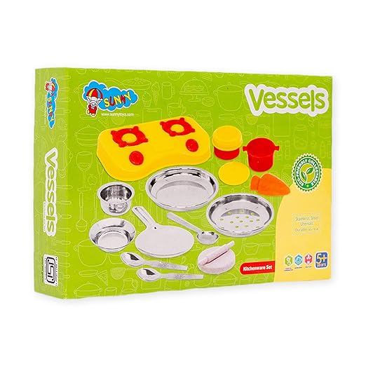 Kitchen Set for Kids.A Perfect Roleplay Pretend Play Kitchen Play Set for Kids (Vessels Kitchen Set)