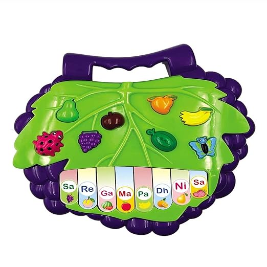 Straberry Musical Piano with 3 Modes Sounds Quiz Spellings and Tunes- Red