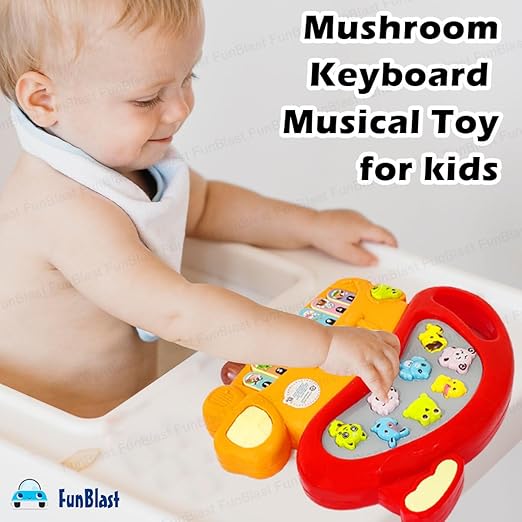 Piano for Kids - Electric Mushroom with Organ Keyboard Musical Instrument Toys Mushroom Keyboard with Flashing Lights Animal Sounds and Songs Musical Toys for Kids (Random Color)
