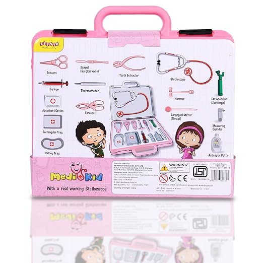 Zephyr Role Play Plastic Doctor Set Toy kit for Boys and Girls Birthday Gift (Multi Color Plastic Doctor Set)