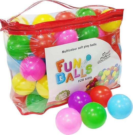 itoys Play Balls Pack of 50 Balls for Kids Multicolor