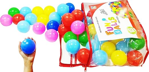 itoys Play Balls Pack of 50 Balls for Kids Multicolor