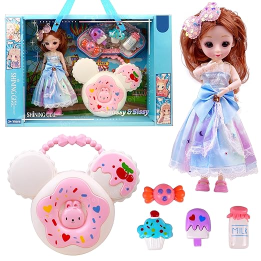 Lumo Candy Doll Pretend Play Set Includes 4 Candy Toy and a Purse Fun and Imaginative Roleplay Toy for Girls Kids Age 3