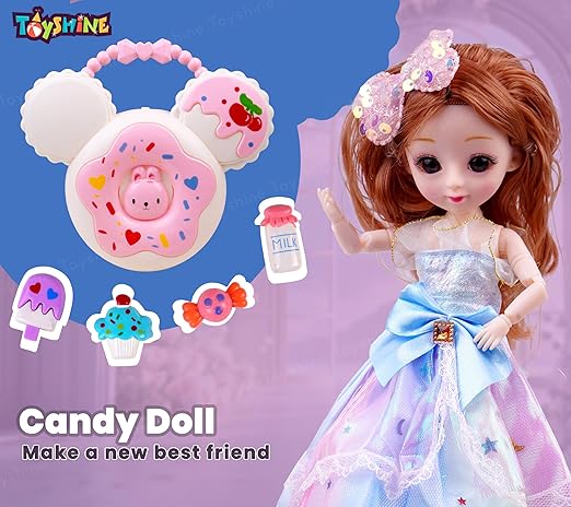Lumo Candy Doll Pretend Play Set Includes 4 Candy Toy and a Purse Fun and Imaginative Roleplay Toy for Girls Kids Age 3
