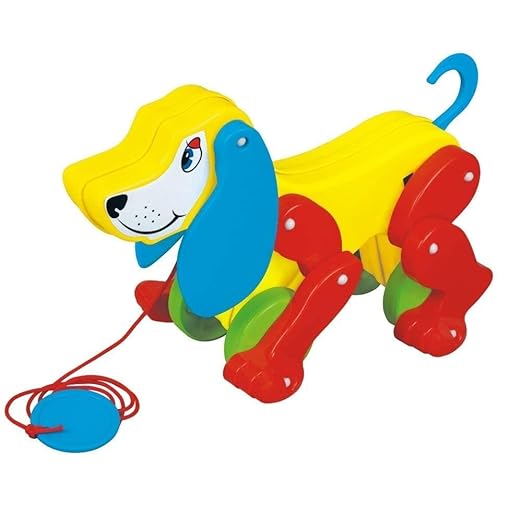 Daisy Dog with Pull Rope Generates Ting Ting Sound Pull Along Large Animal Pet Toy for Kids