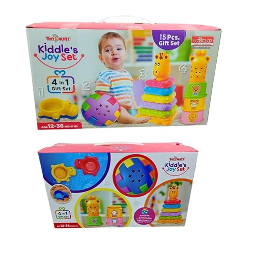 Interactive Toddler Toy Set - 4-in-1 Playtime Bundle with Bath Toys Rattling Ball Stacking Triangles Vibrant Colors Ages 1 and Up