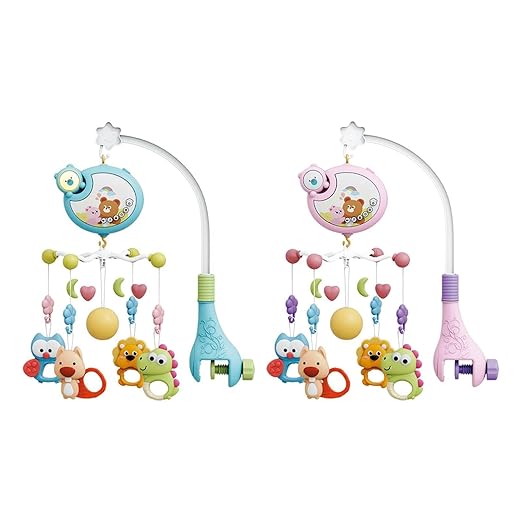 Baby Musical Crib Mobile – Cute Educational Music Toy for Newborns (0–12 Months), Blue