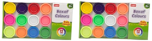 Fundough Funskool Colour Compound – 600g Multicolour Dough, Sculpt & Shape – Pack of 2 – Age 3+