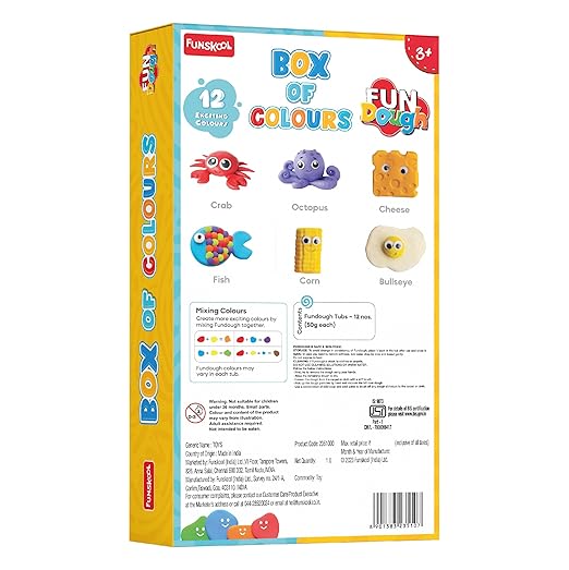 Fundough Funskool Colour Compound – 600g Multicolour Dough, Sculpt & Shape – Pack of 2 – Age 3+